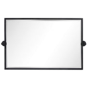 Mirror Black Metal Framed Tilt Rectangle Bathroom Mirror