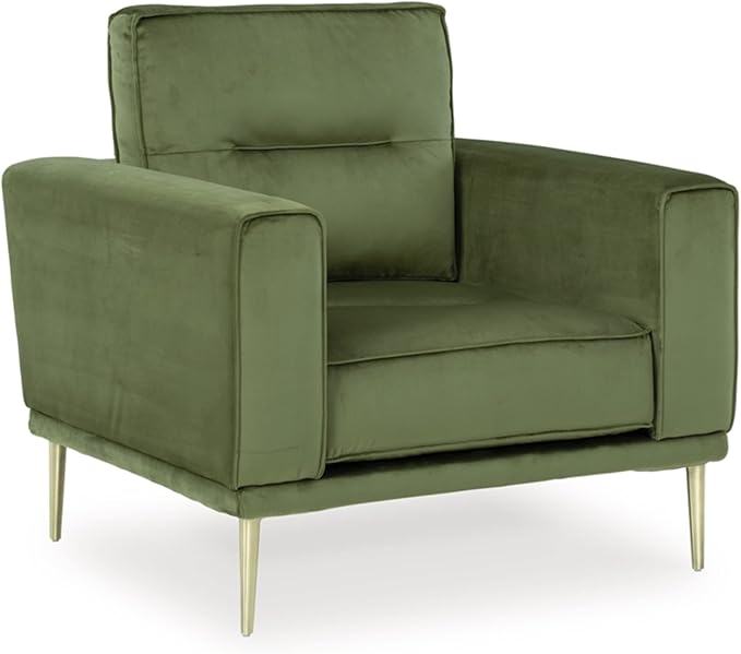 Macleary Contemporary Faux Leather Chair, Navy