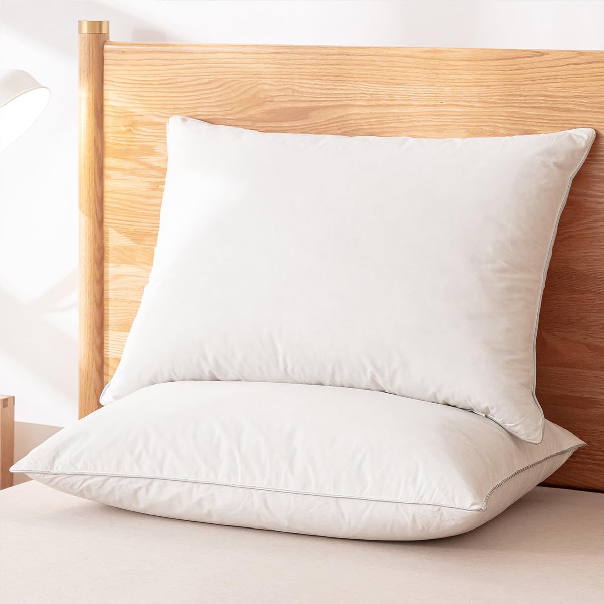 Premium Goose Feathers Down Pillows,White King Pillows