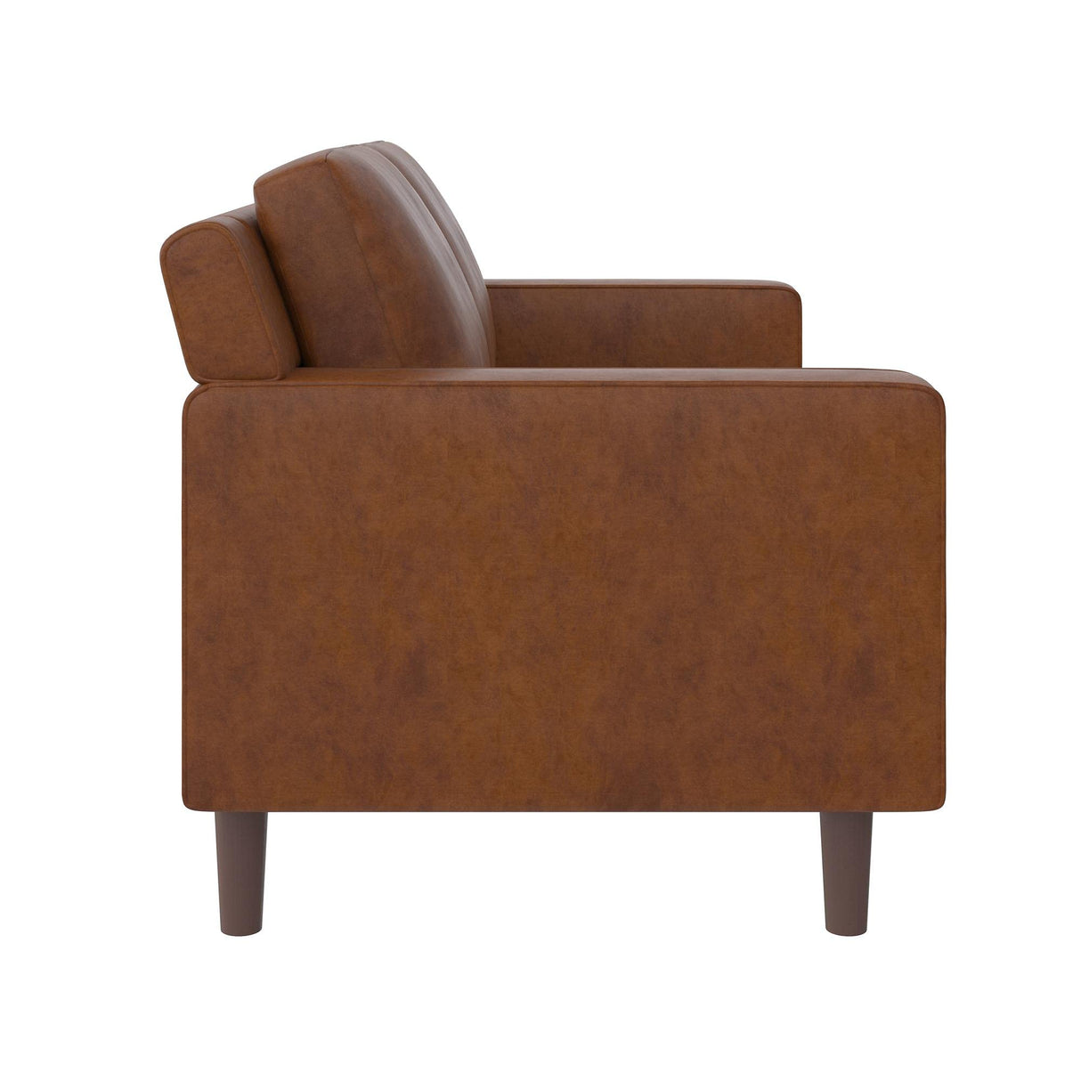 Brienne Loveseat 2 Seater Sofa, Camel Faux Leather