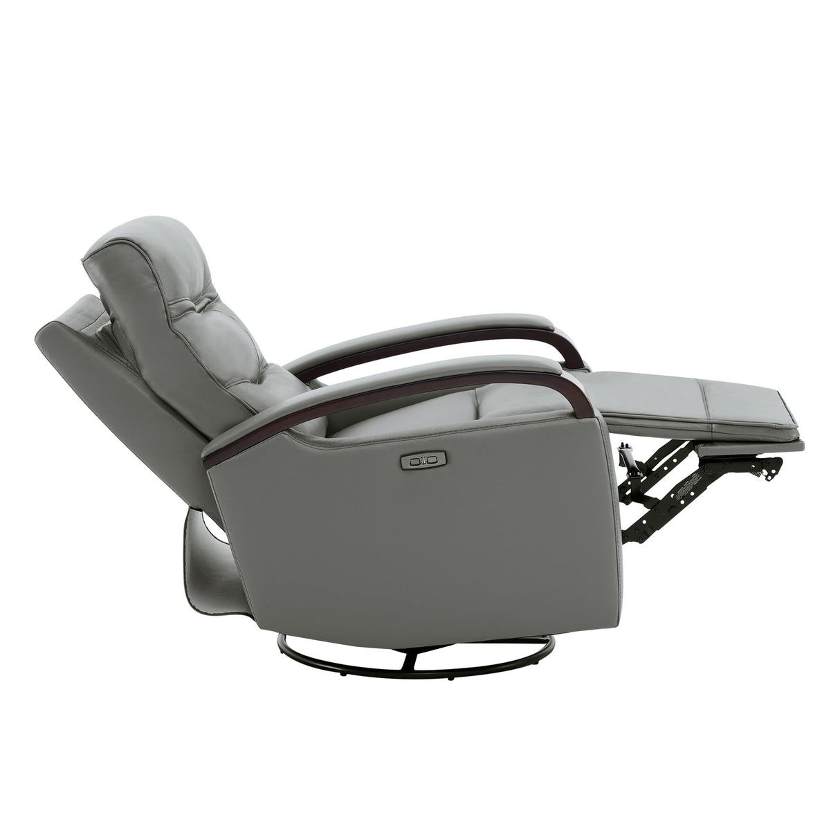 Chita LuxeGlide Genuine Leather Swivel Rocker Recliner with USB & Power Headrest