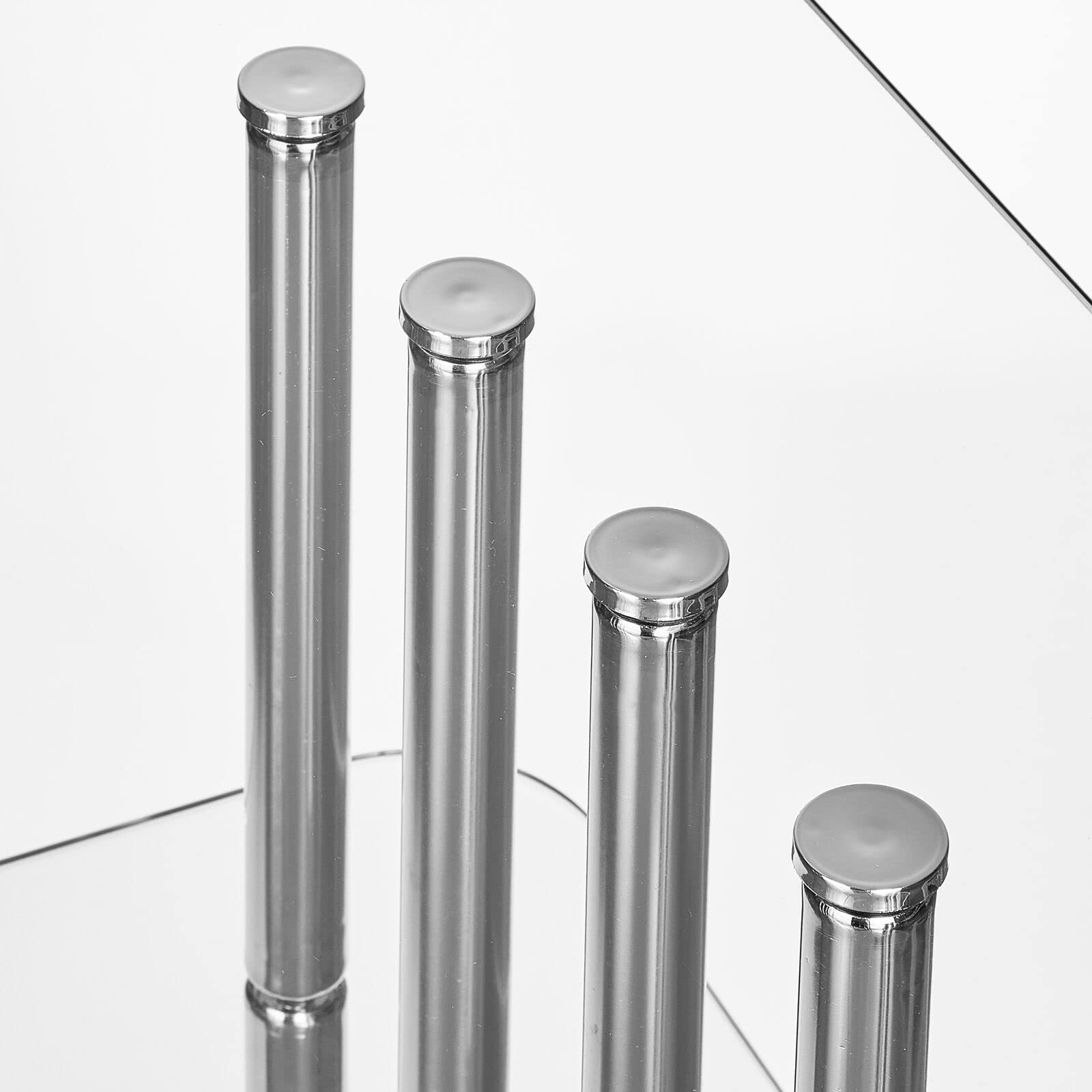 Long Glass Top Coffee Table - Modern Decorative Accent Metal Rectangular Furniture