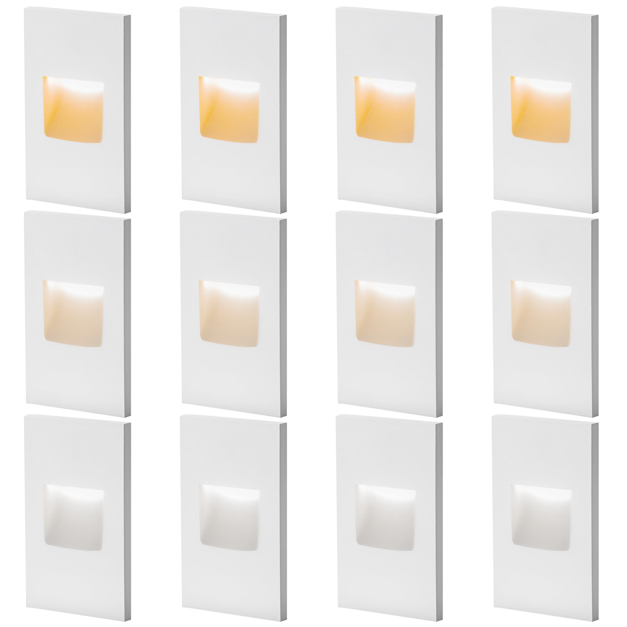 12-Pack Outdoor Step Lights LED Stair Lights Indoor, 12V 3000K/4000K/5000K Color