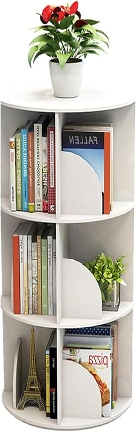 Rotating Bookshelf, Rotating Bookshelf Tower, Bookshelf 360 Degree Bookcase Table Rack
