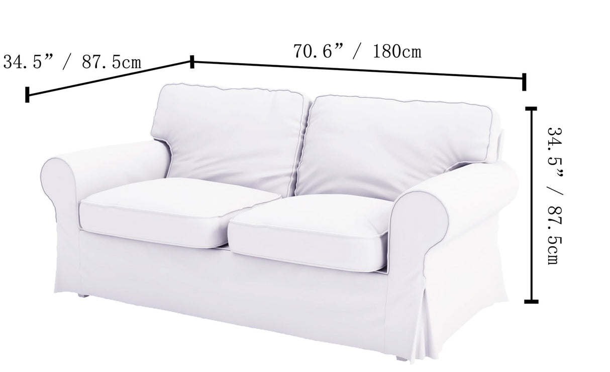 The Dense Cotton Ektorp Loveseat Cover Replacement is Custom Made Compatible for I