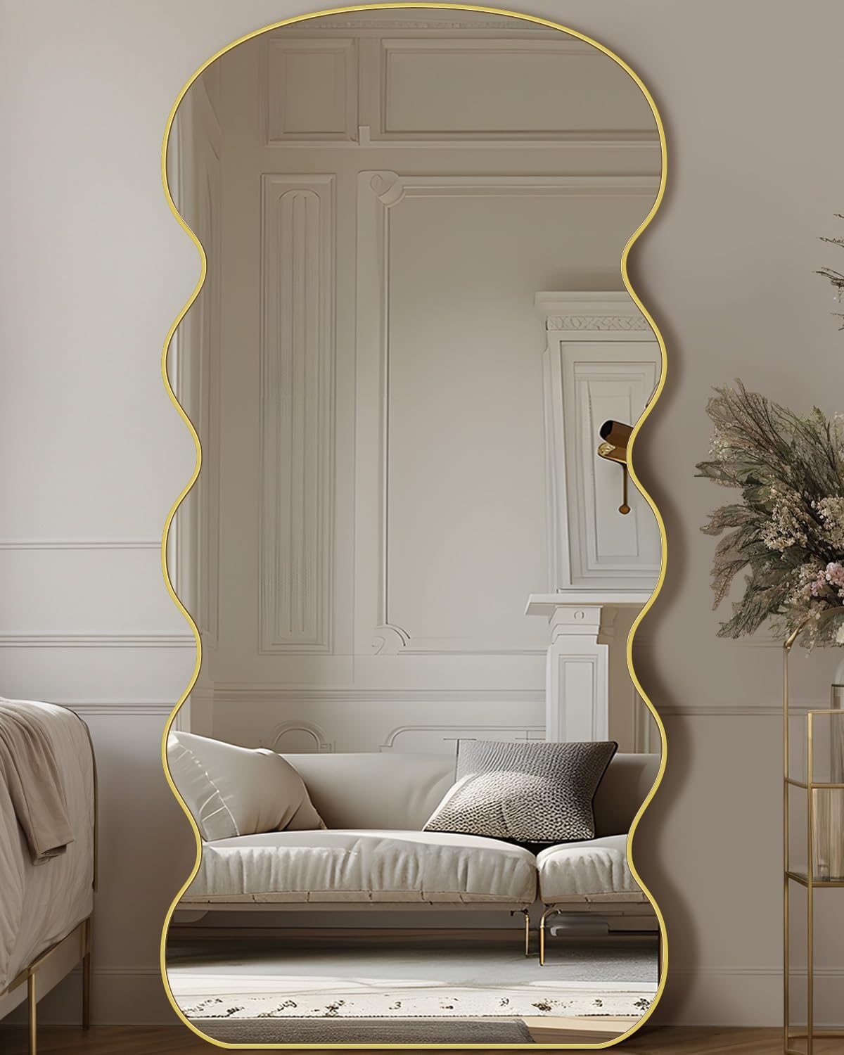 Arched Full Length Mirror, 71"x32" Floor Mirror Freestanding, Floor Standing Mirror Full