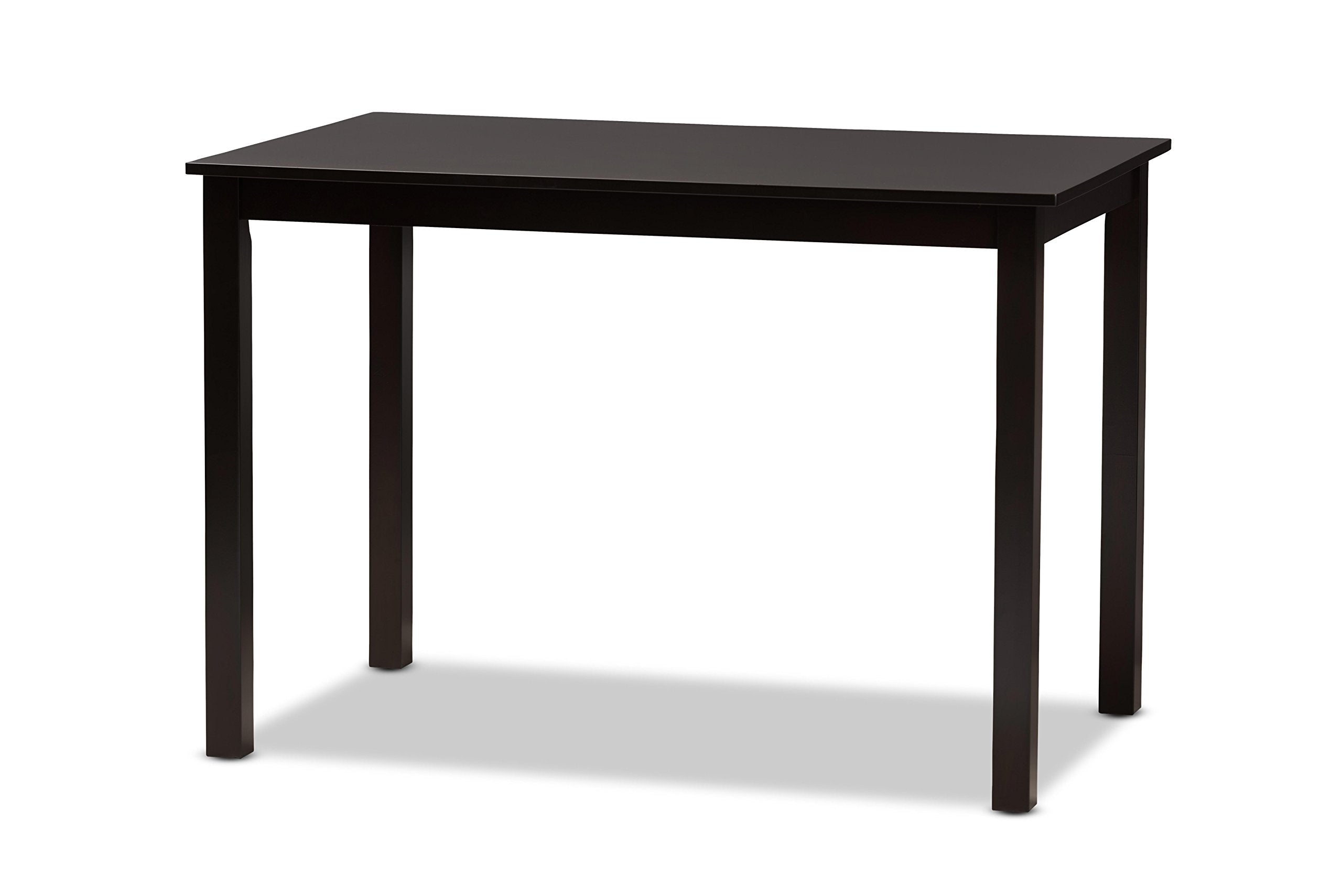 Avery Dining Set and Dining Set Dark Brown Faux Leather Upholstered 5-Piece Dining Set