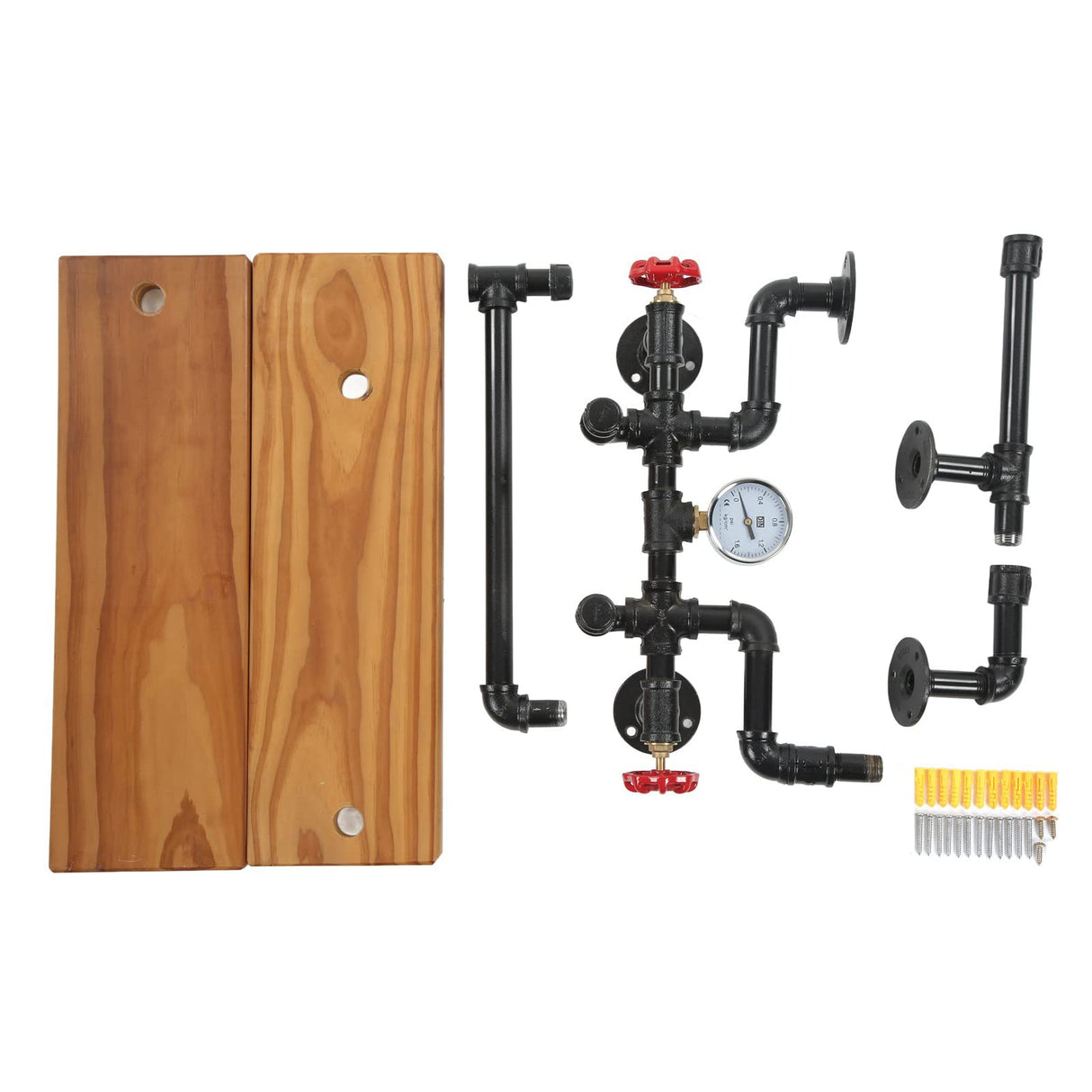 Floating Shelves, 17.72X5.91X23.23in 2 Tiers Wear Resistant Piple Shape Open Wall