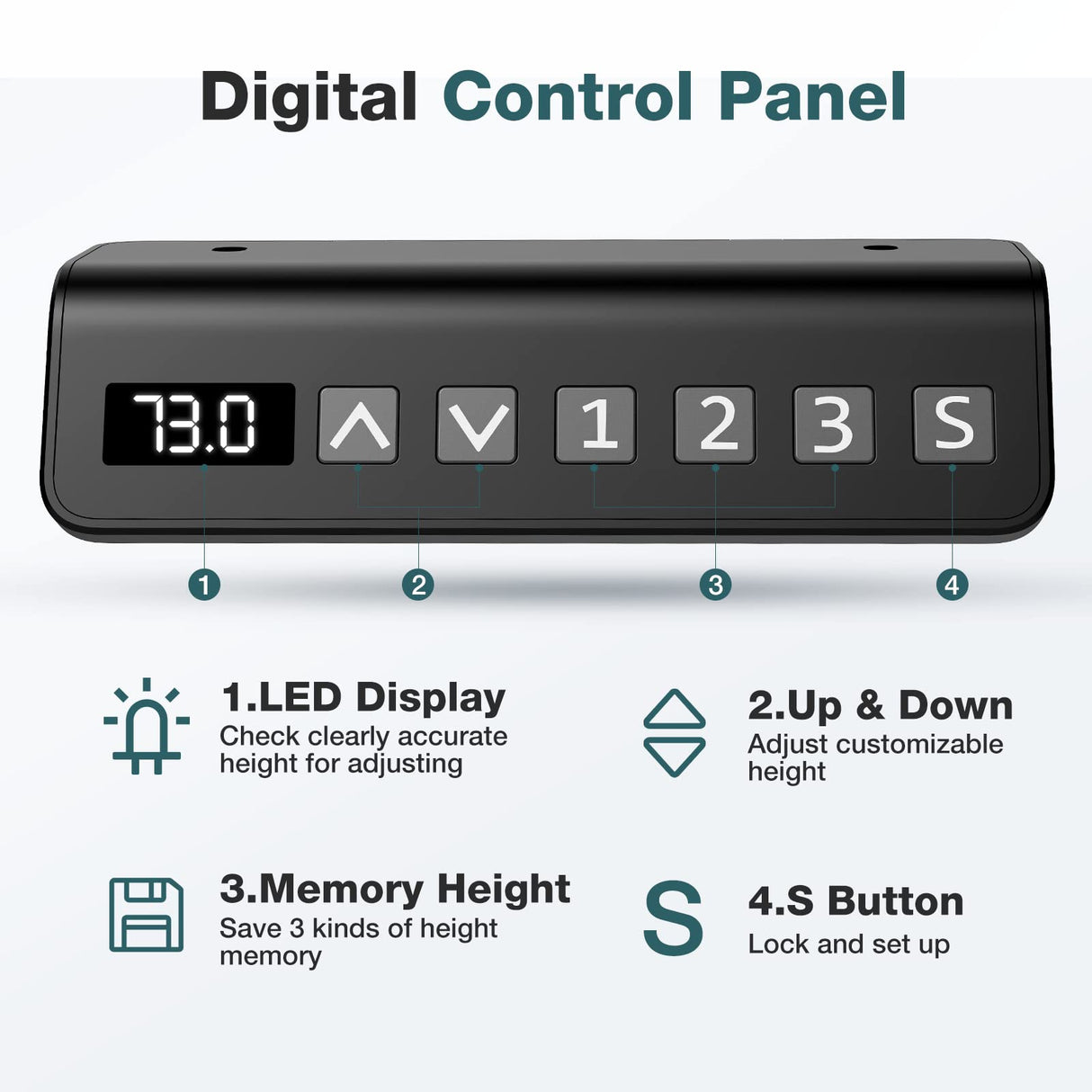 SMUG Height Adjustable Electric Standing Desk, 48 x 24 Inches Sit Stand up Desk Home Office Computer Desk, Ergonomic Desk with Memory Controller Standing Table Natural