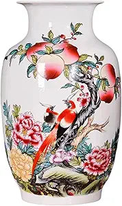 Chinese Ceramic vase with Stand White Large Chinese vase Porcelain Flower vase