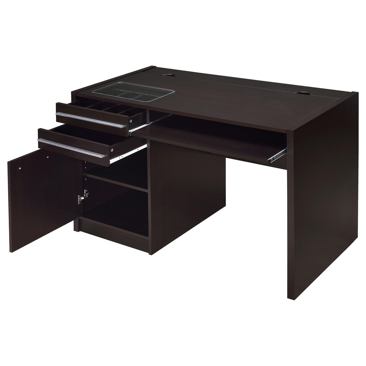 Furniture Halston 48-inch 2-Drawer Connect-it Office Cappuccino Ontario Single