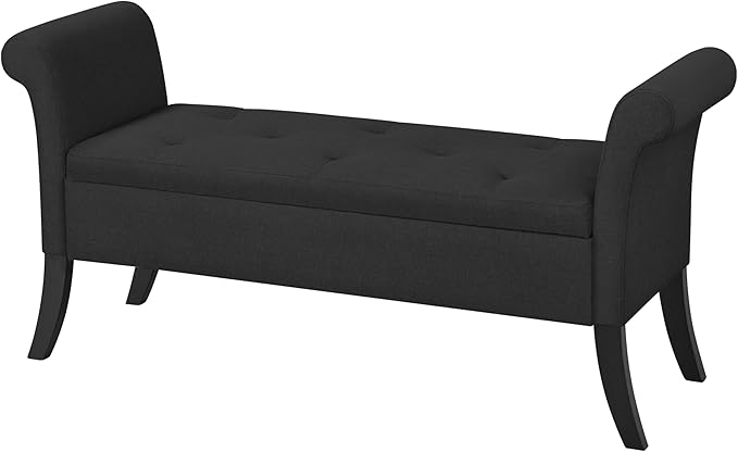 Fabric Modern Tufted Large Storage Bench