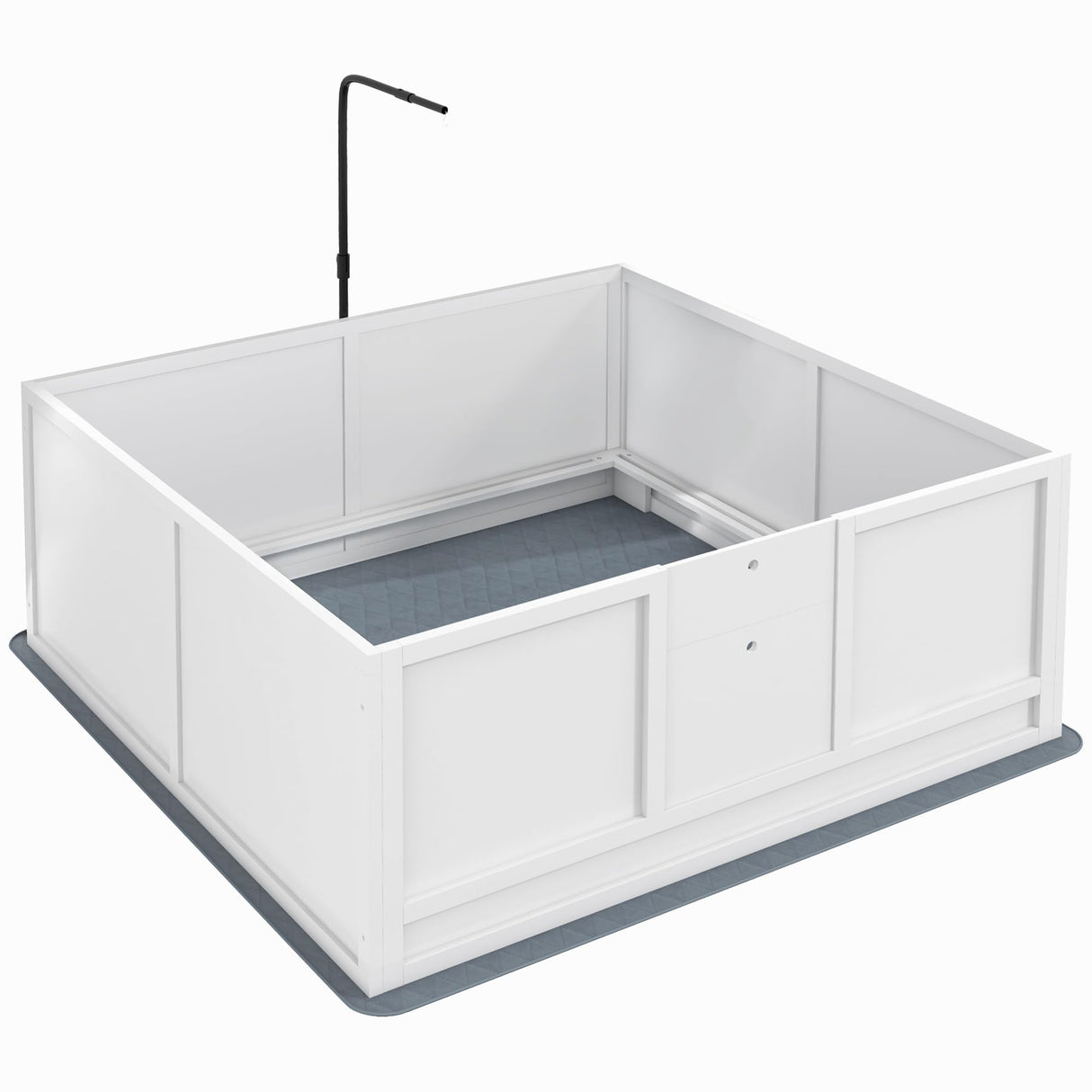 Whelping Box for Dogs with Light Stand & Waterproof Mat - 49" x 48"