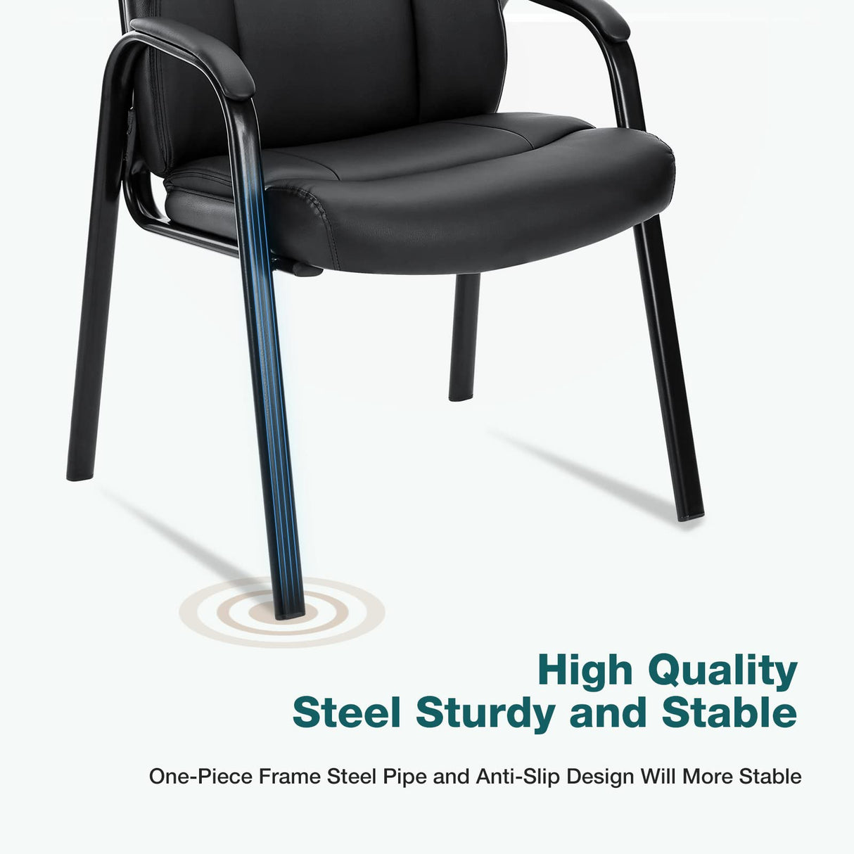 Guest Reception Accent Chairs, Black- 1 Pack