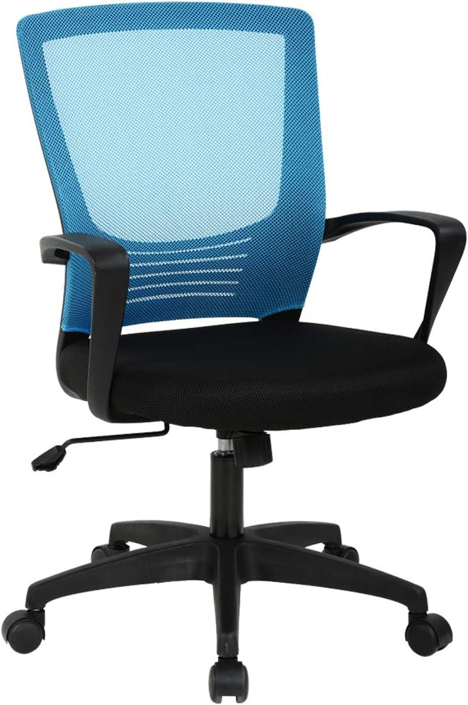 Office Chair Ergonomic Desk Chair with Lumbar Support & Armrest Height Adjustment