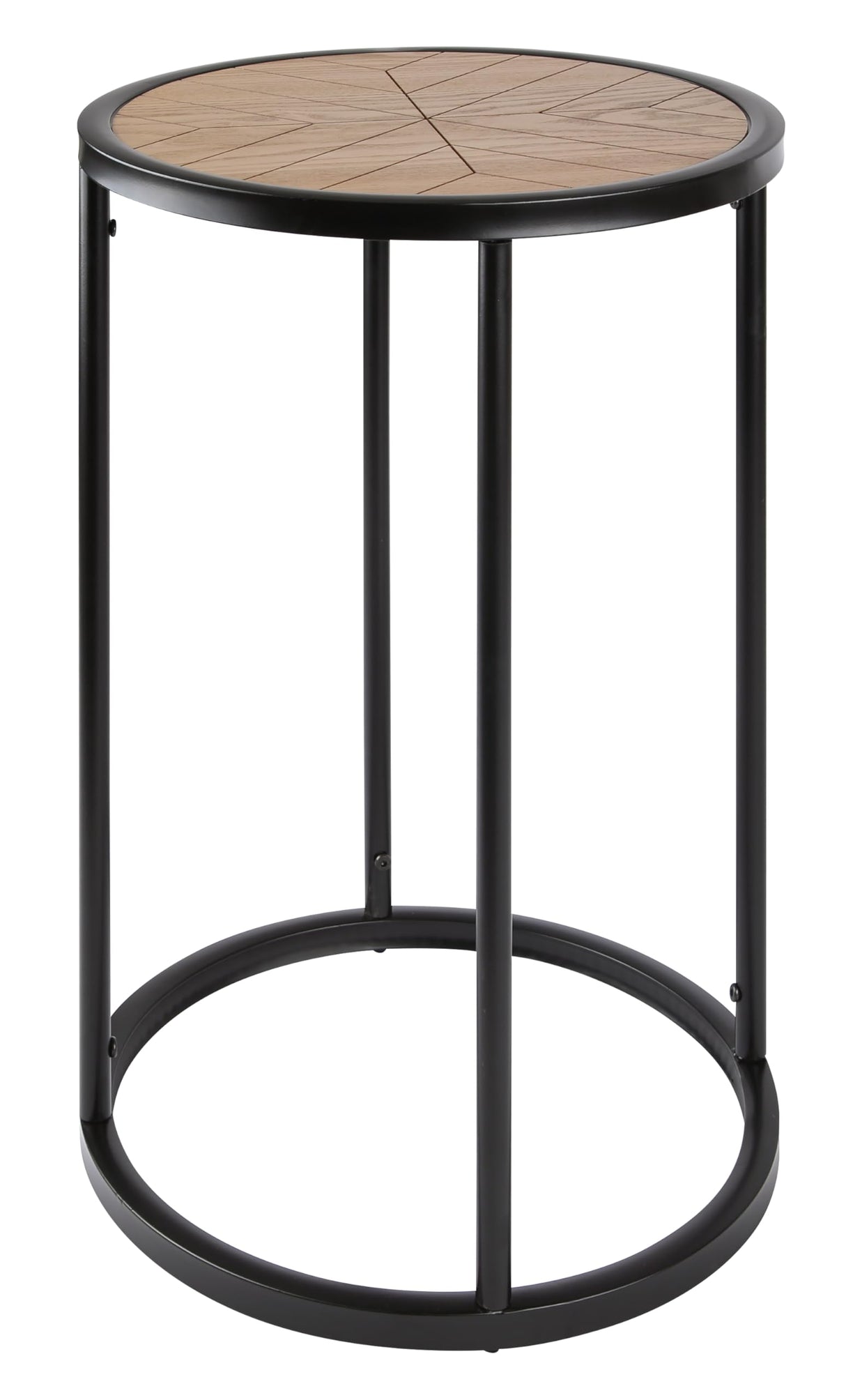 Birkett Round Metal Side Table, 15.75" W x 15.75" H x 23.63" D - Casual Living Room