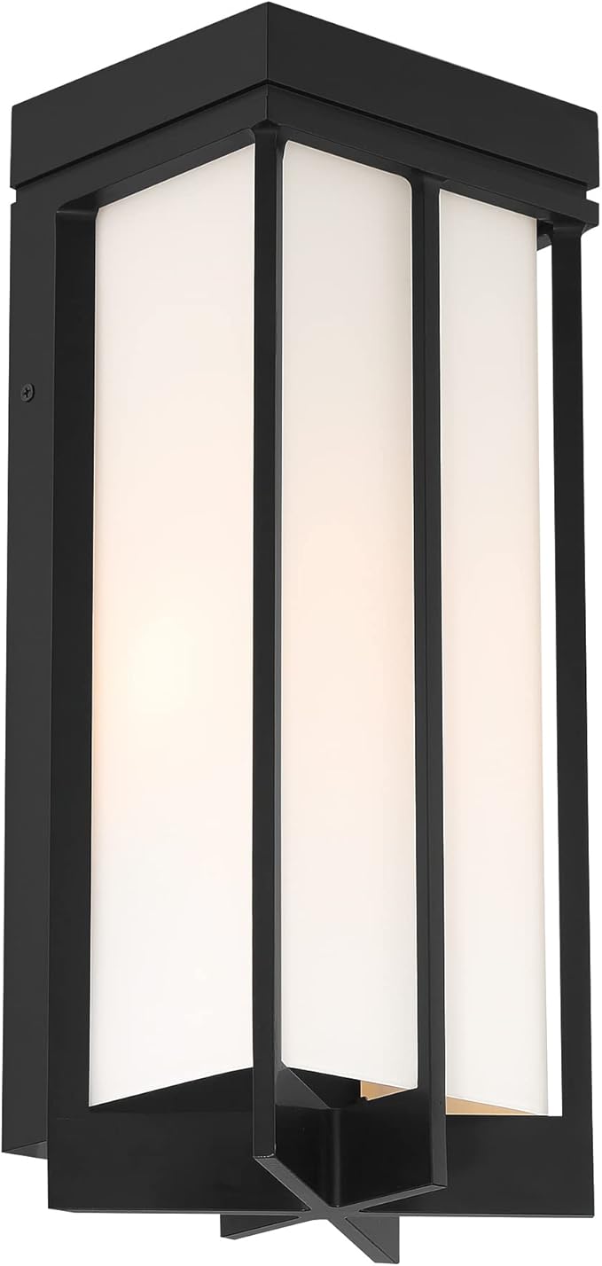 EADS 1-Light Integrated LED Outdoor Wall Lantern Sconce
