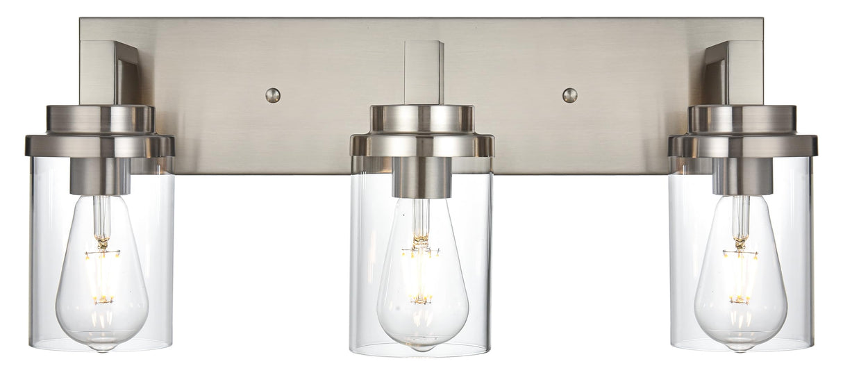Bathroom Vanity Light,3-Light Wall Sconce Lighting Brushed Nickel Vanity