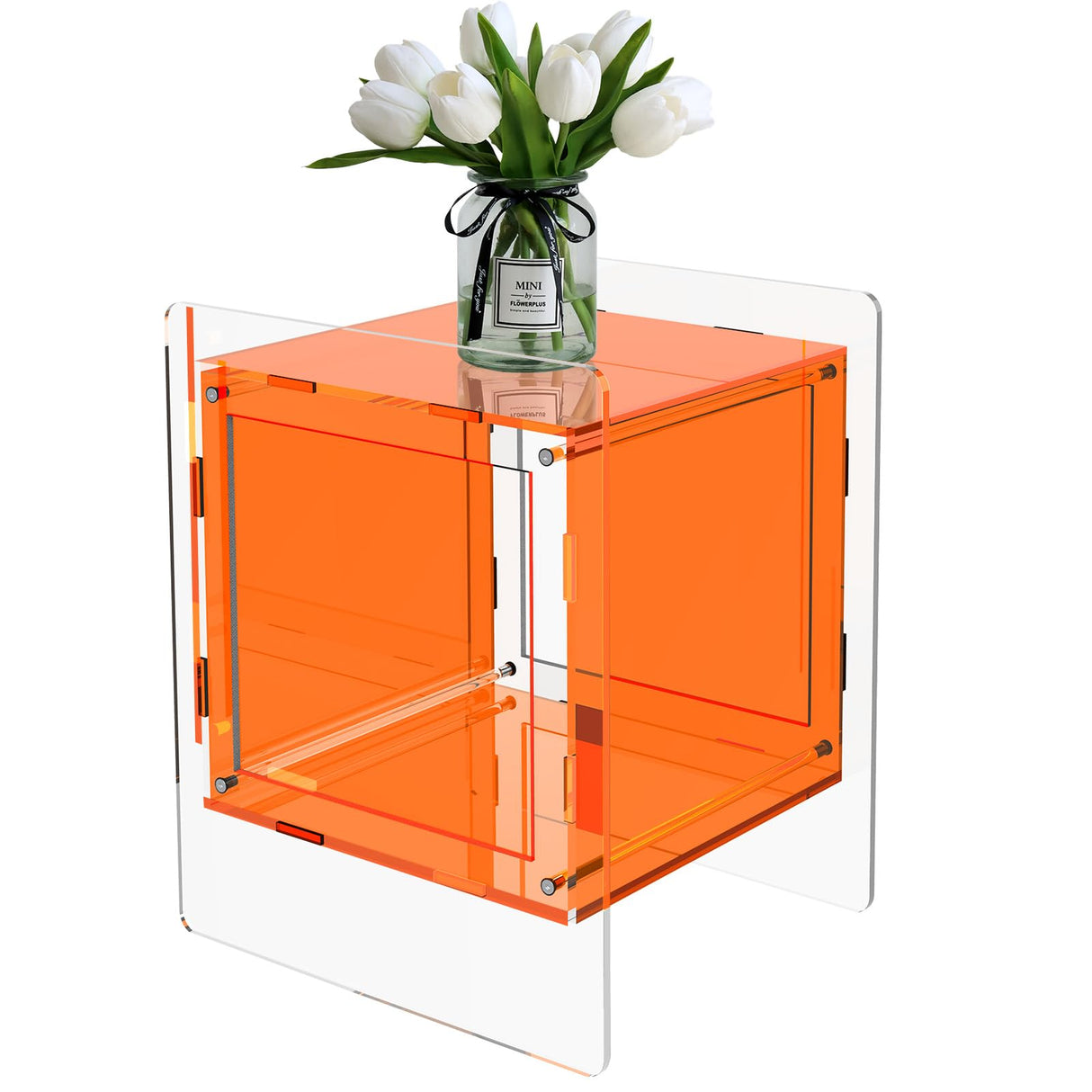 Acrylic Nightstand Orange Acrylic Side Table Night Stands