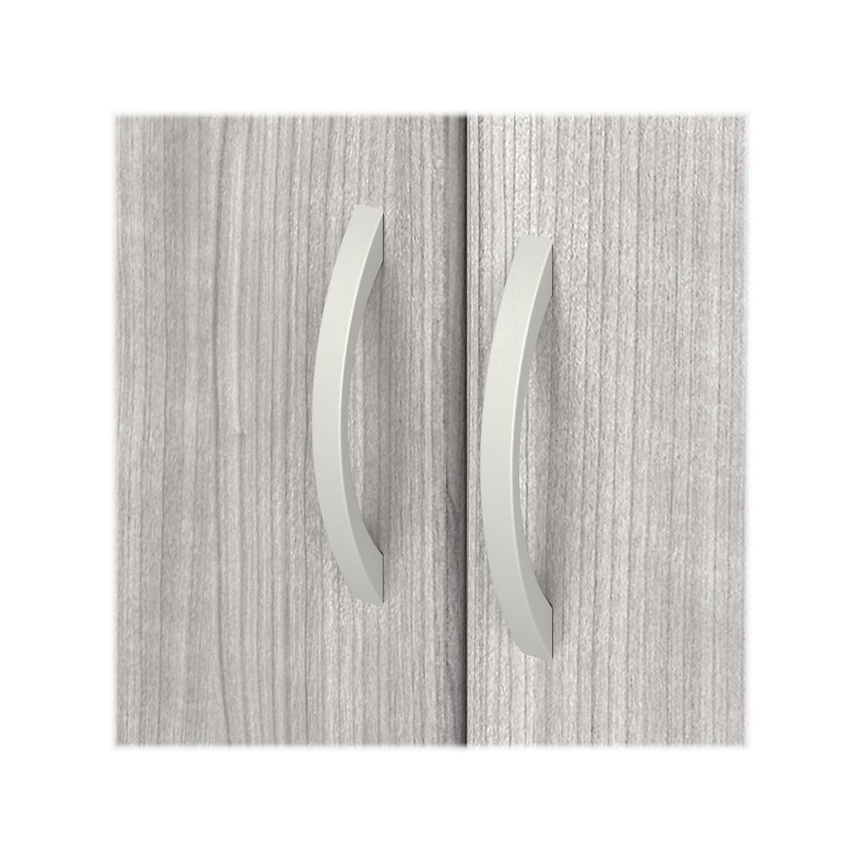 Bush Business Furniture HYB024PG Hybrid 5-Shelf 73-Inch H Bookcase with Doors, Platinum Gray