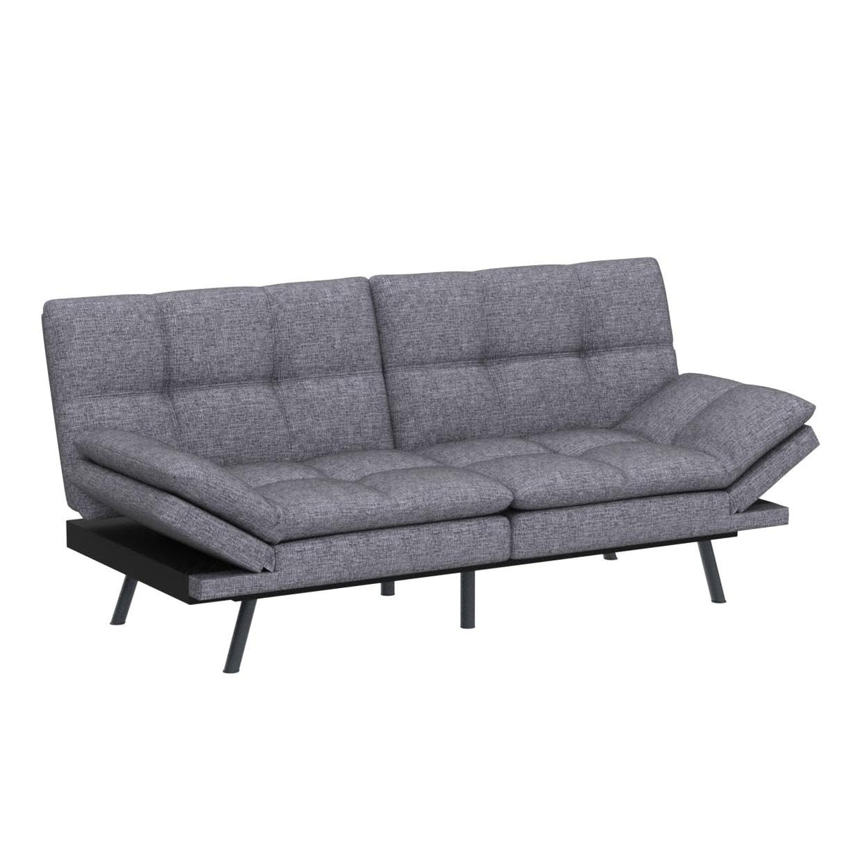 Sofa Bed Couch Memory Foam Futon Bed Faux Leather Loveseat Sofa