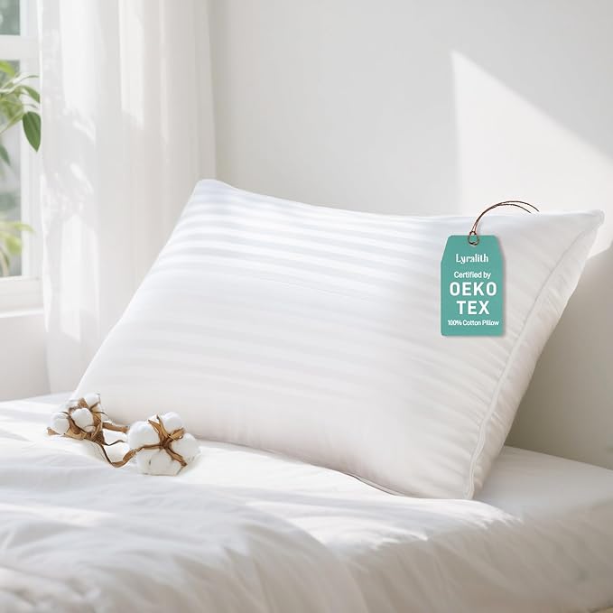 Hypoallergenic Cotton Cover with Soft Down Alternative Pillows