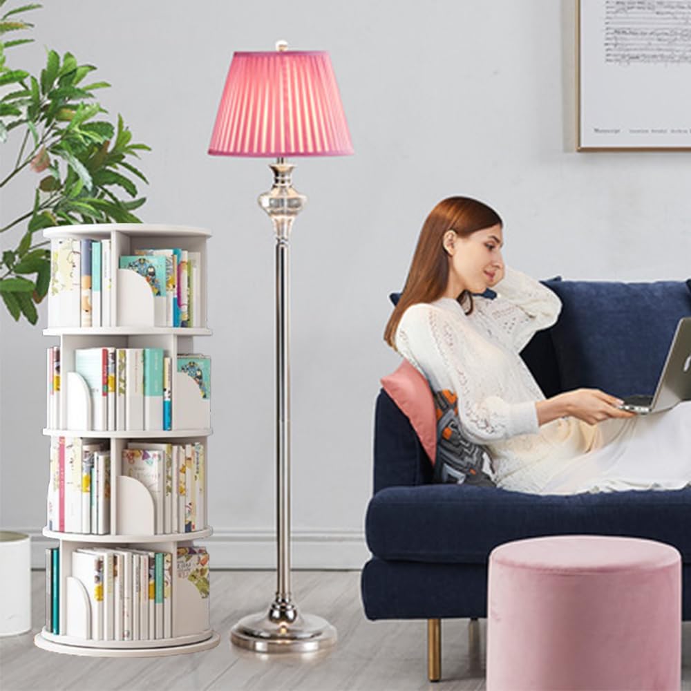 Rotating Bookshelf, Floor Saving Children's Picture Book Shelf, Simple Bookshelf