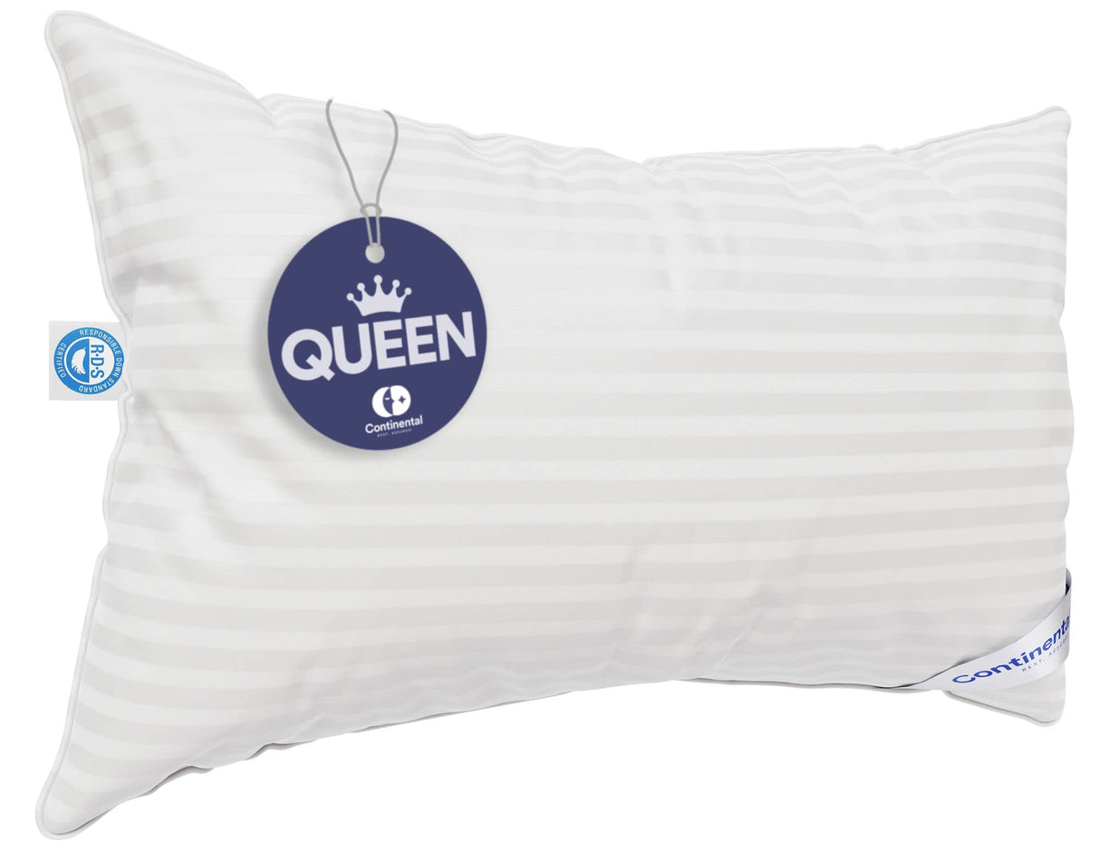 Queen Size, 20 x 30 Inch - 100% Hungarian White Goose Down Pillow
