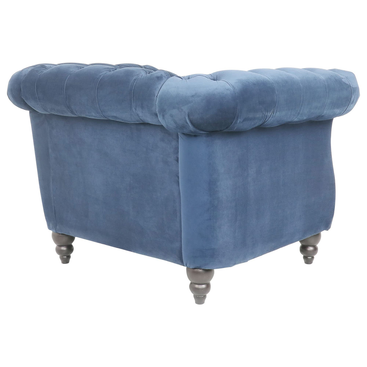 Velvet Chesterfield Chair, Mid-Century Modern Single Sofa Chair