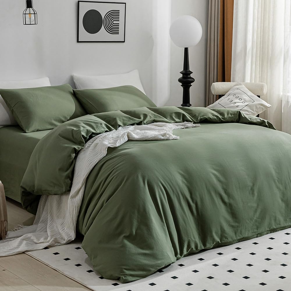 100% Washed Cotton Linen Feel Textured Comforter