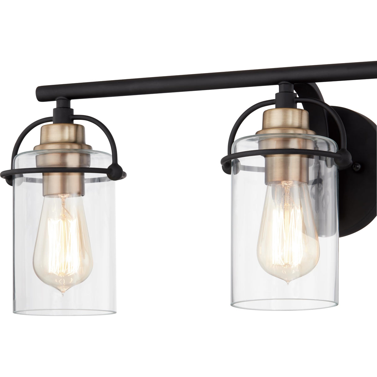 Emerson Bath Vanity Lights, 24 Inch 3-Light Matte Black Bathroom Lighting ransitional Wall