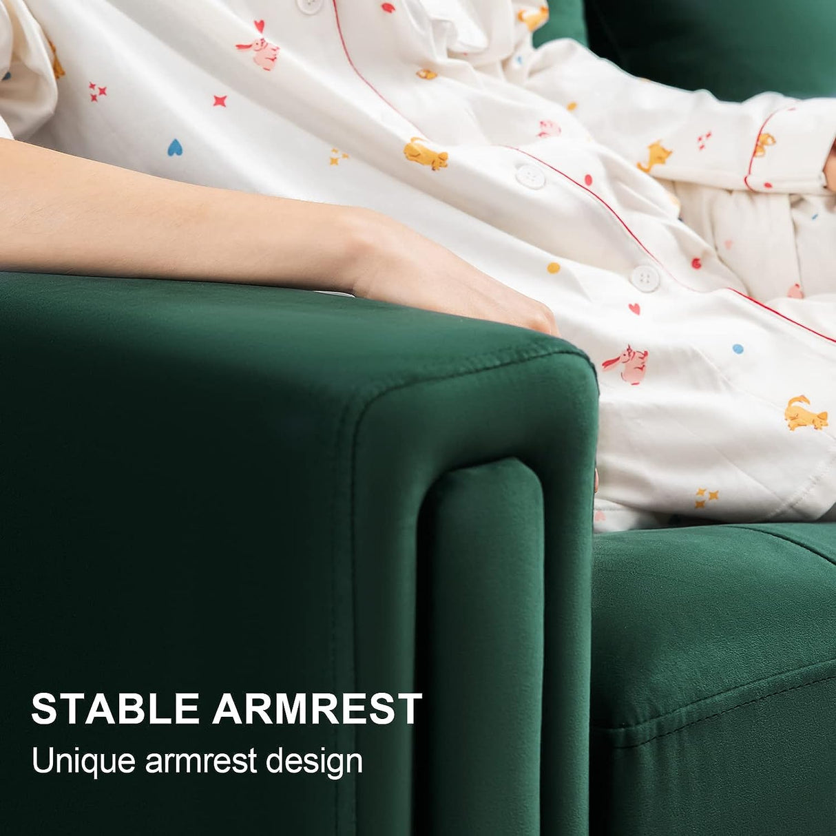 Velvet Convertible 4-Seat Sectional Sofa with Reversible Chaise L