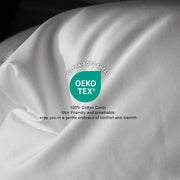 KRT Luxurious Goose Feathers Down Comforter - White King Size 60 Oz Medium Weight Duvet Insert - 100% Cotton Cover with 8 Corner Tabs (King All-Season, 106''x90'')