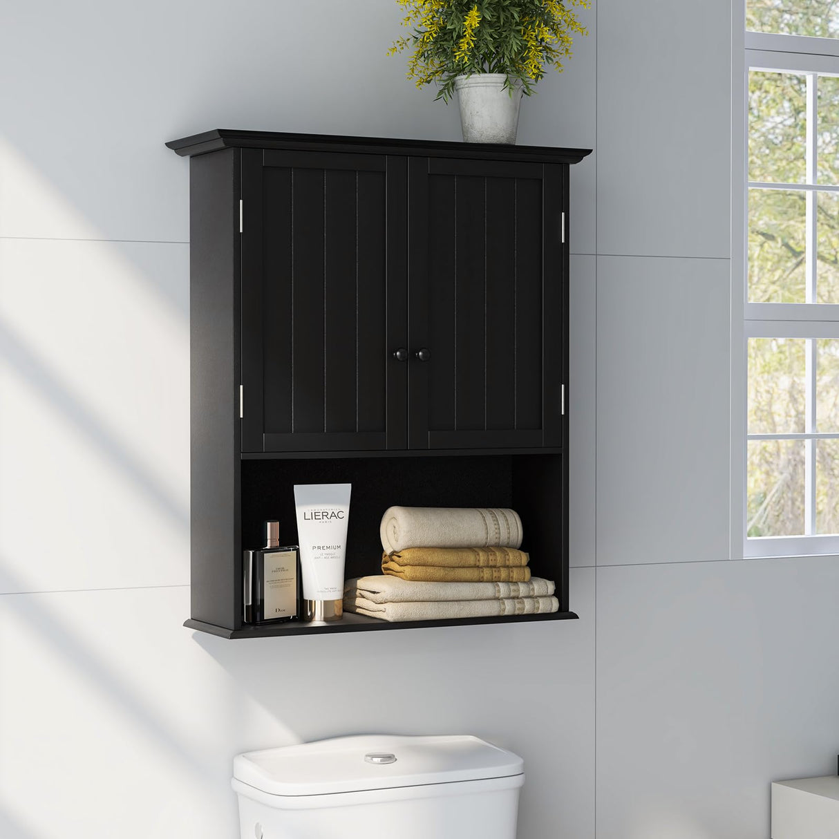 Bathroom Organizers and Storage Cabinet with 2 Doors and an Adjustable Shelf