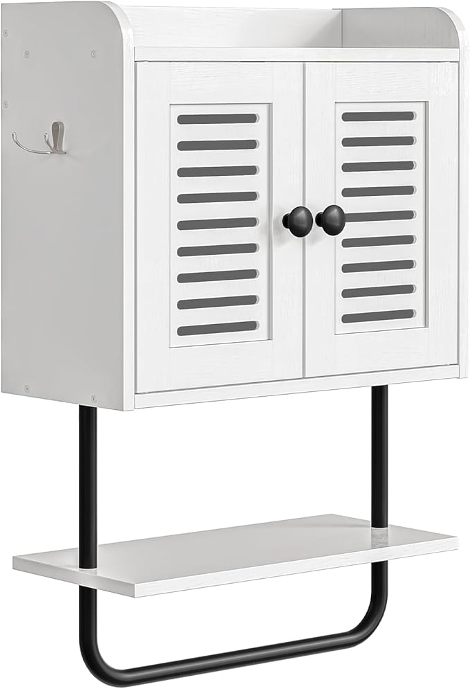 Small Bathroom Wall Cabinet, 17x21'' Farmhouse Medicine Cabinet Wall Mount