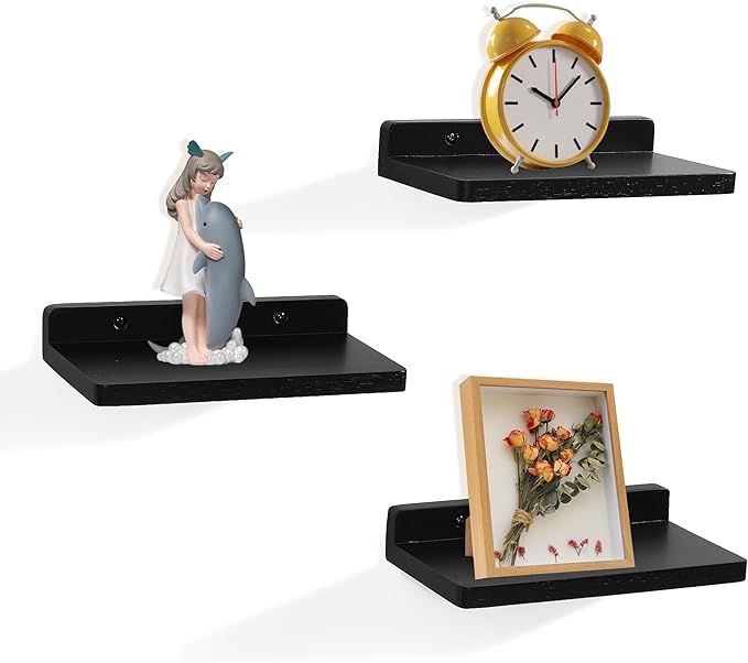 Small Floating Shelf,5 x 8.5 Inch,Set of 3 Small Wall Shelf for Bedroom Living Room