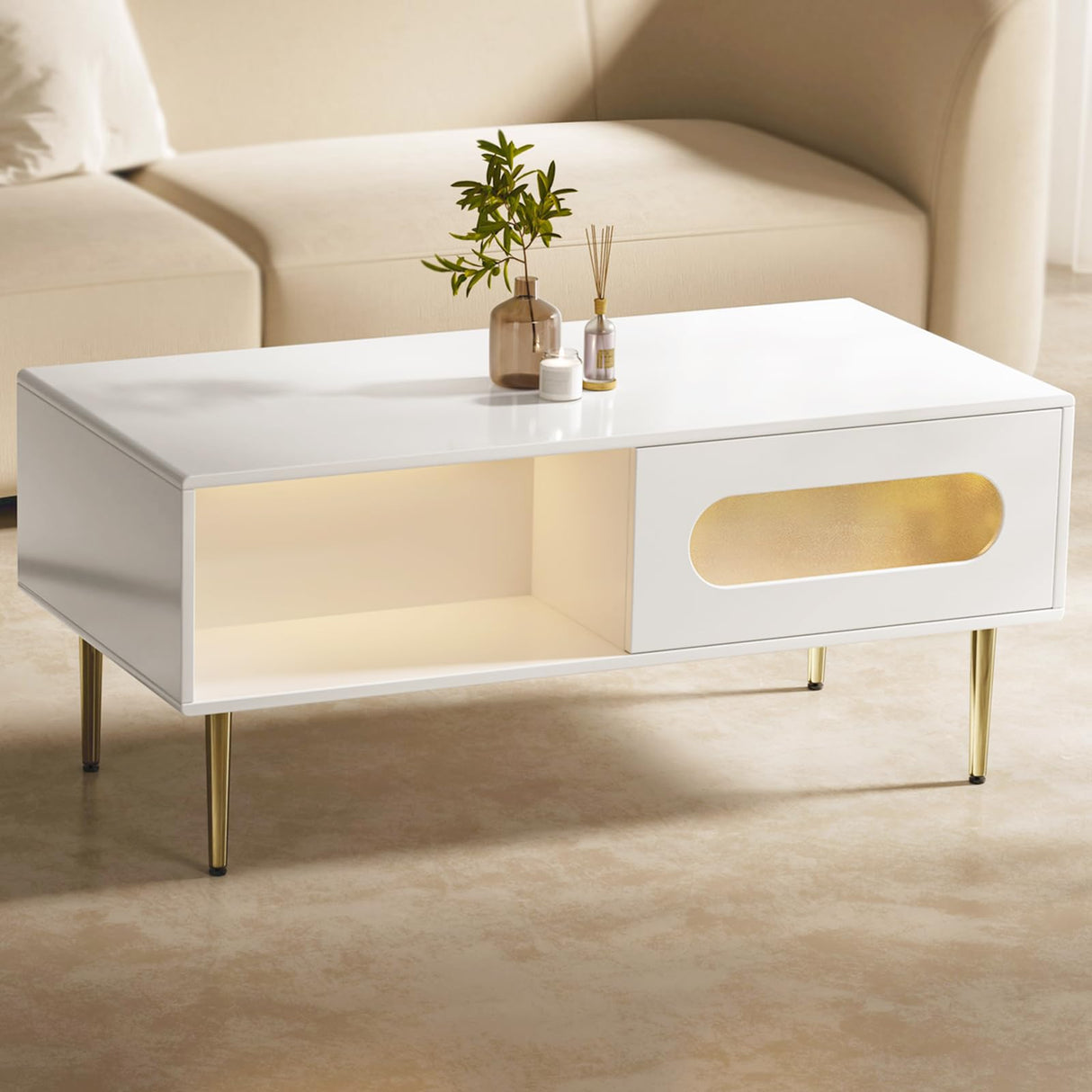 Modern Coffee Table for Living Room - LED Living Room Table