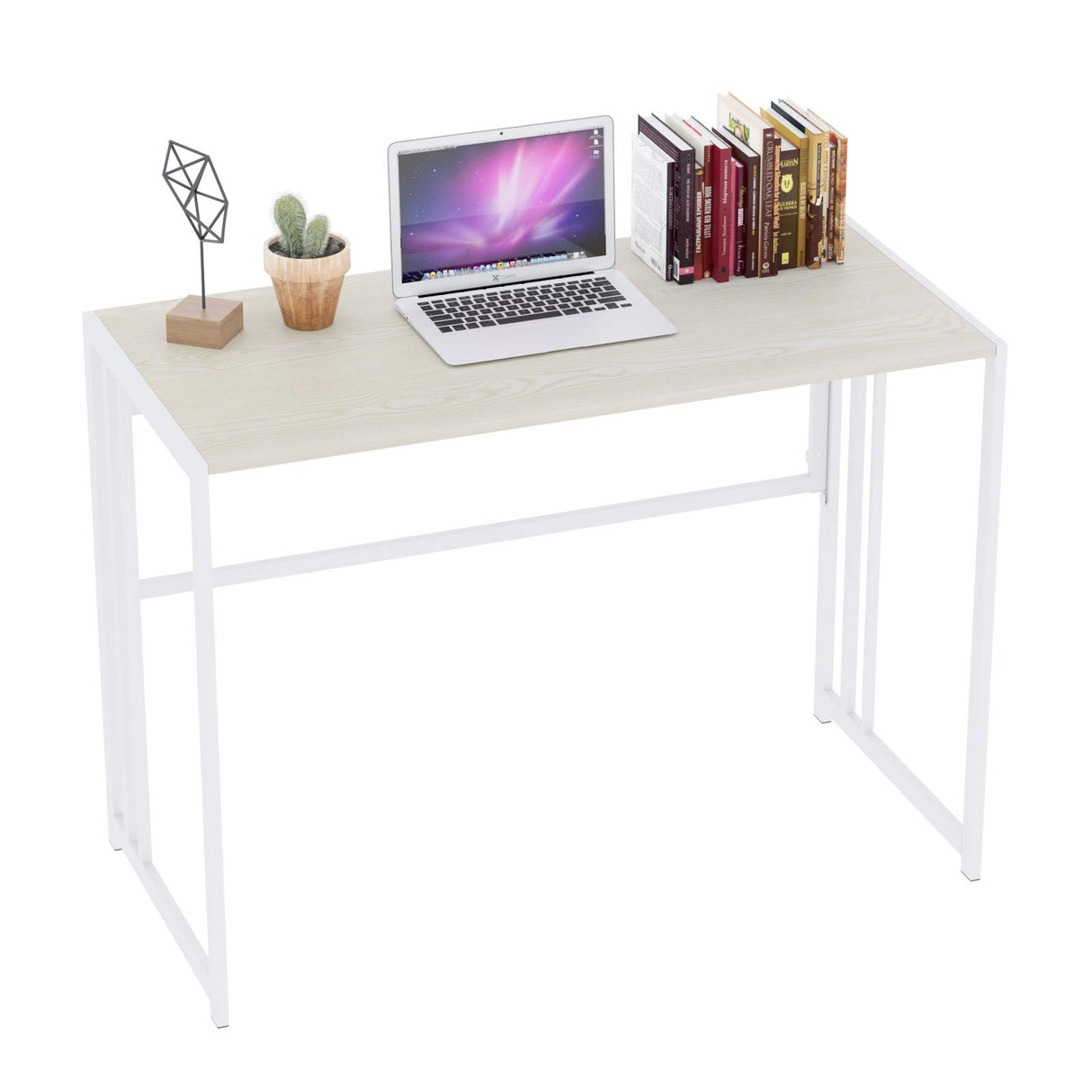Desk 40'' Computer Desk for Home Office, No Assembly Office Desk Foldable Simple