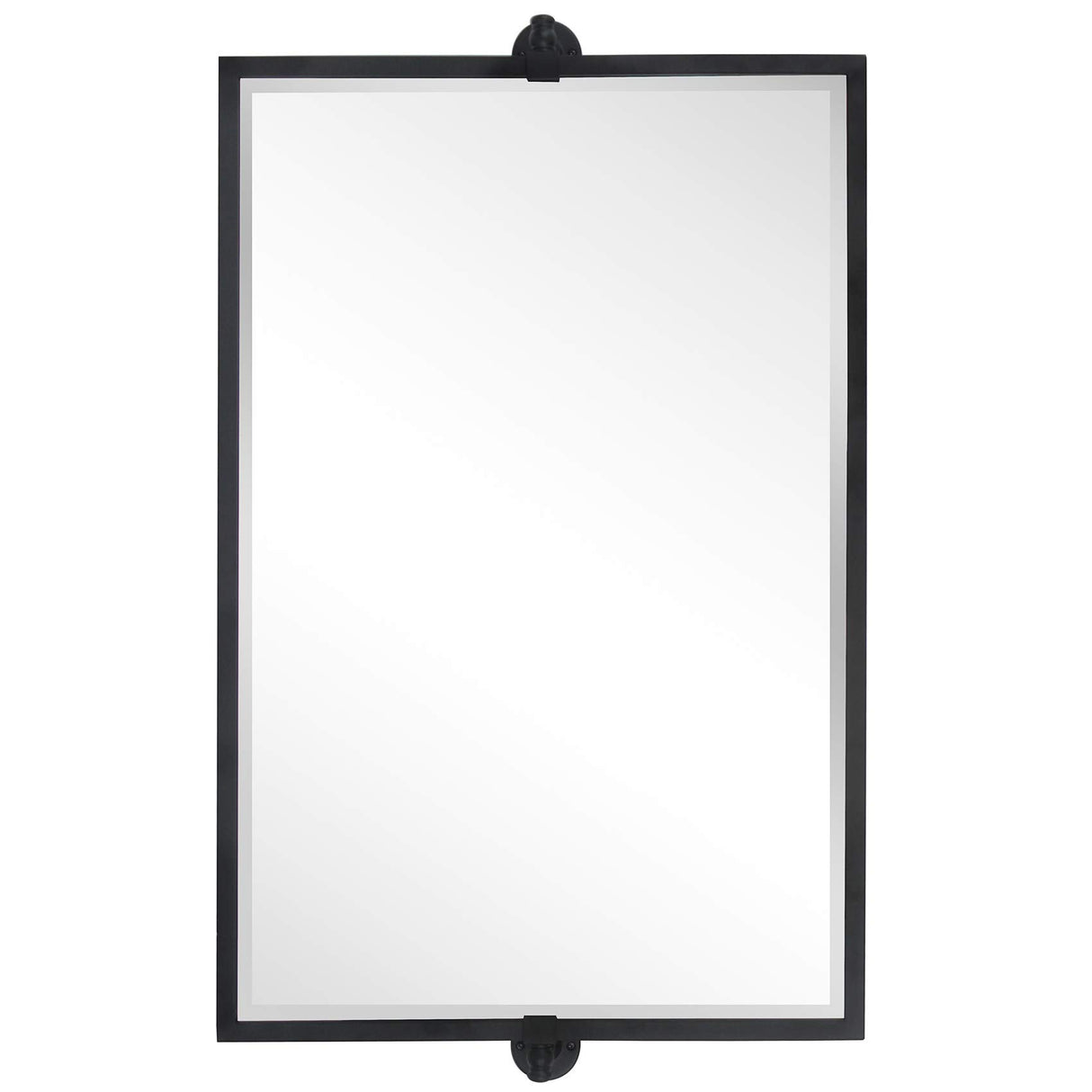Mirror Black Metal Framed Tilt Rectangle Bathroom Mirror