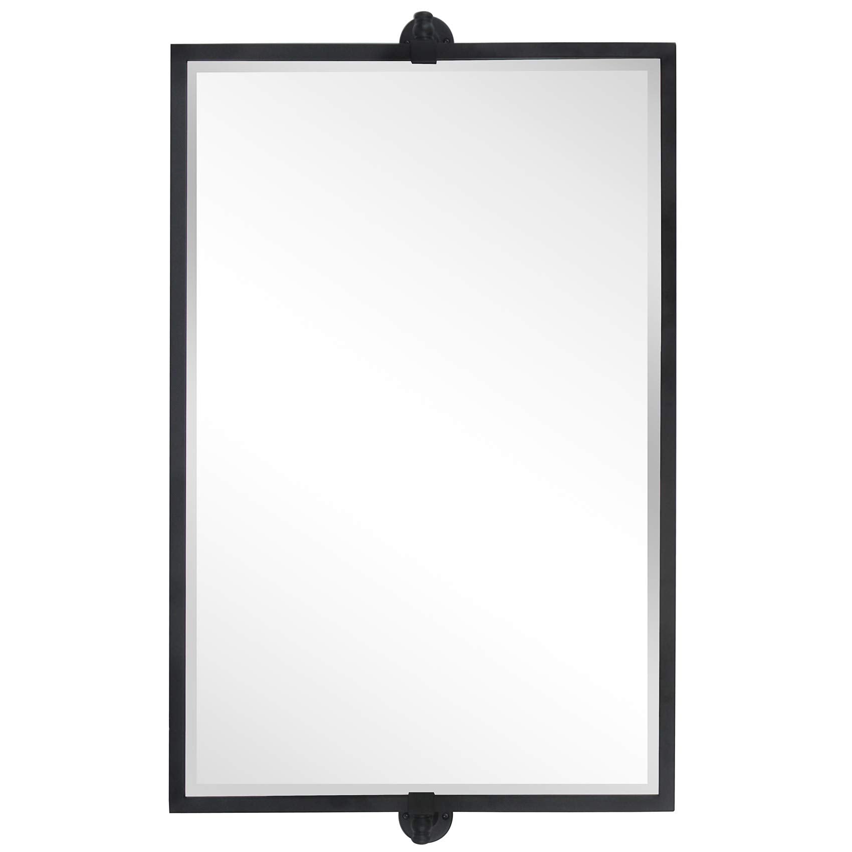Mirror Black Metal Framed Tilt Rectangle Bathroom Mirror