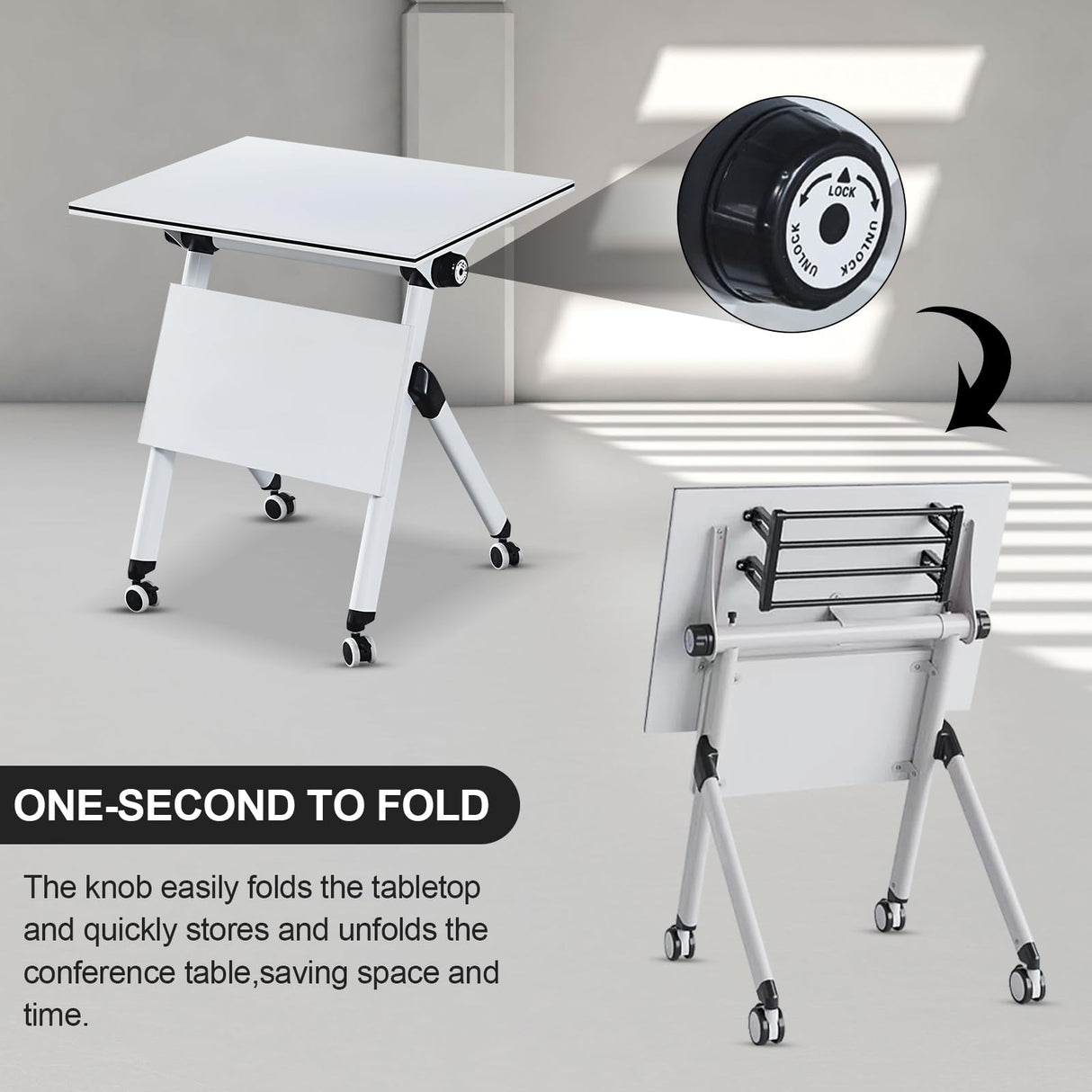 Conference Room Table,29.5-InchModern Folding Meeting Table