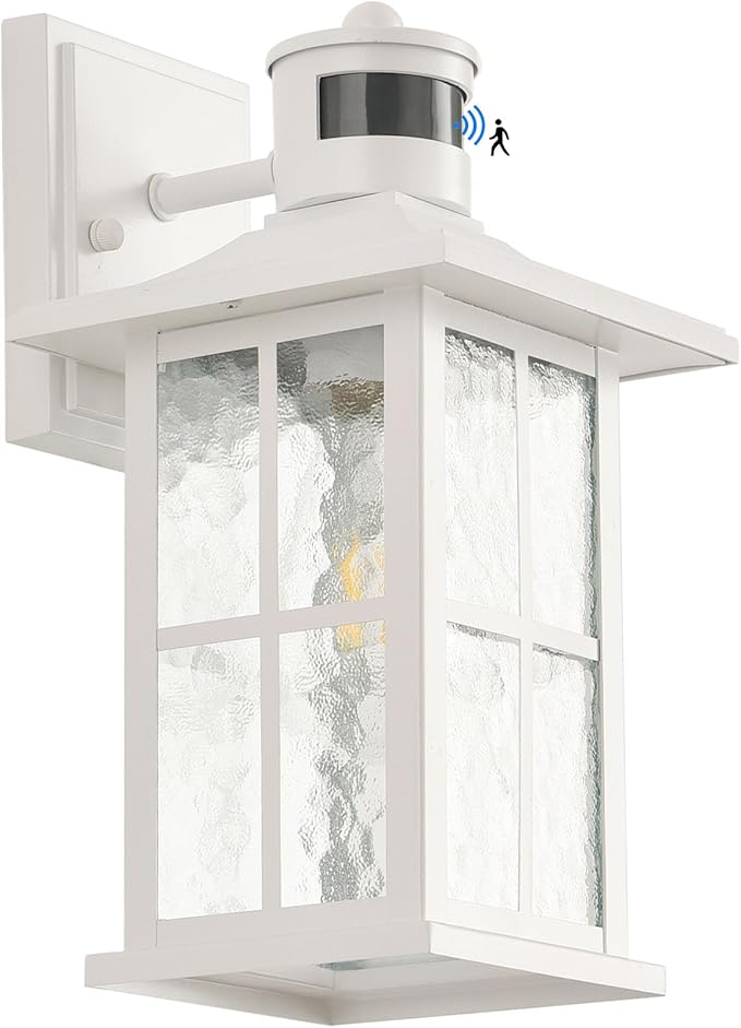 2 Pack Motion Sensor Outdoor Porch Lights Dusk to Dawn Exterior Wall