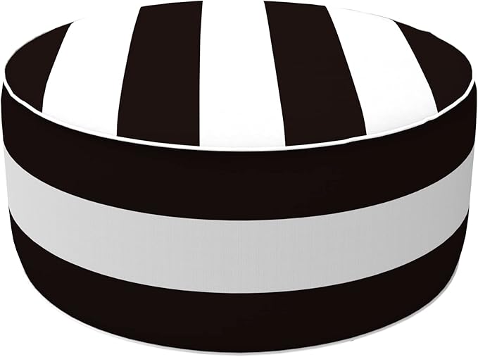 Outdoor Inflatable Ottoman, Fade-Resistant Round Footrest Stool D21”x H9”