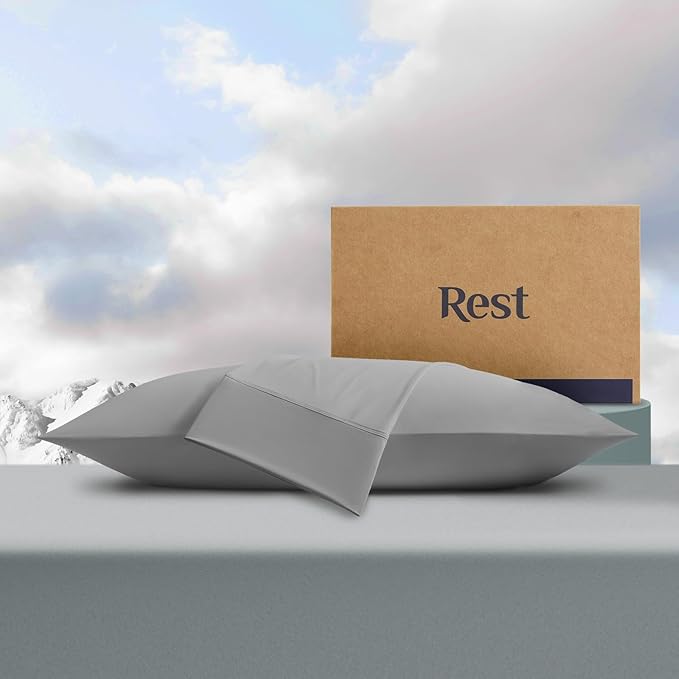 Cooling Pillow Cases Standard - 2 Pillowcase for Sensitive Skin