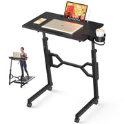 Portable Treadmill Desk, Adjustable Height, Wheeled, Compatible with Treadmill