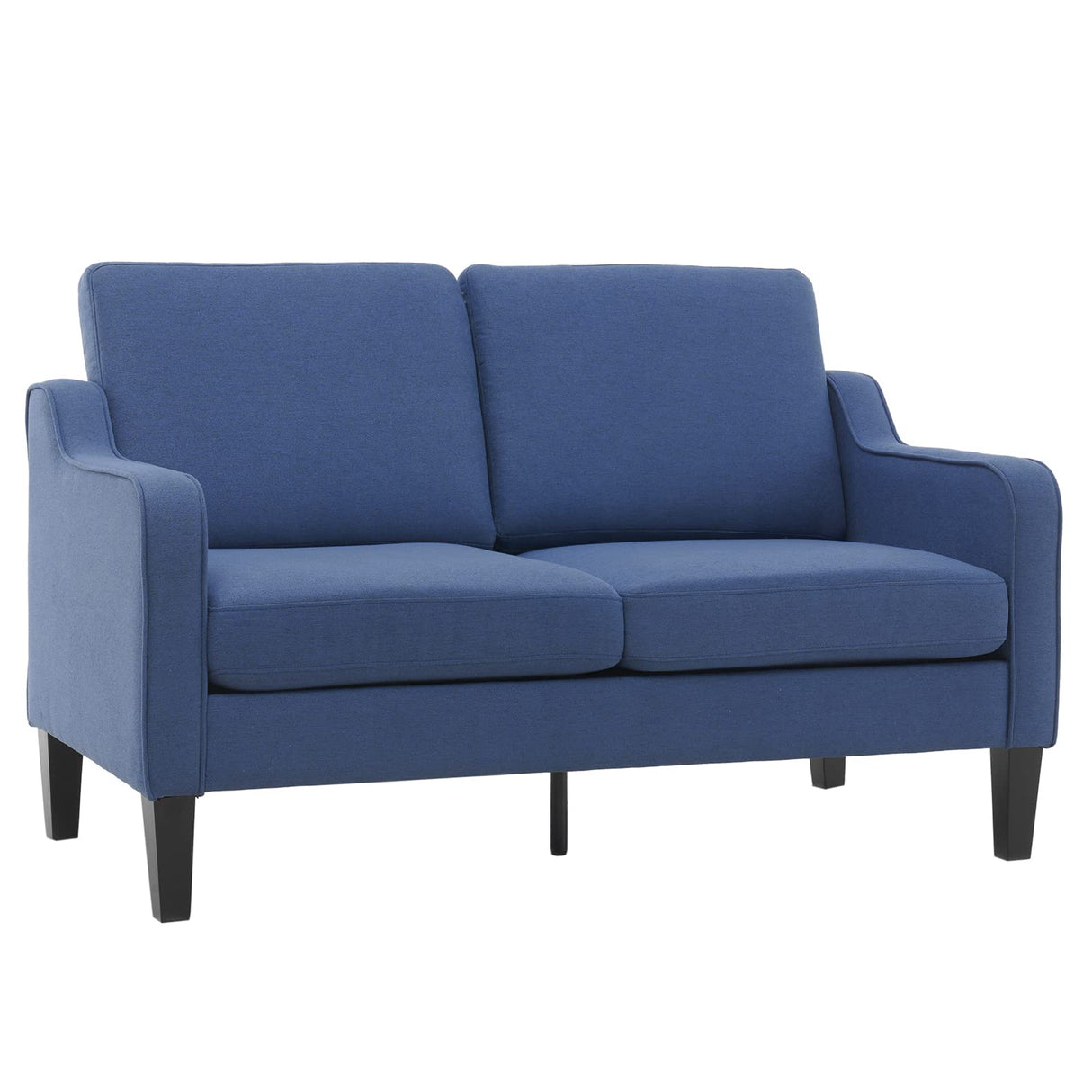 Loveseat 53" Small Couch Loveseat Sofas for Living Room Mid Century Modern Sofa Couch Navy Blue
