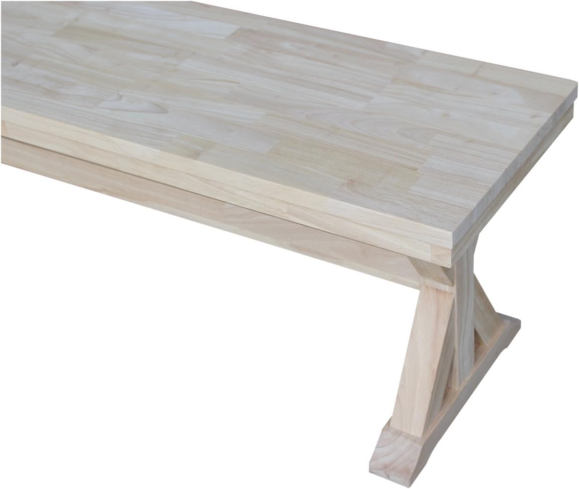 IC International Concepts International Concepts Canyon, Unfinished Bench, 60"