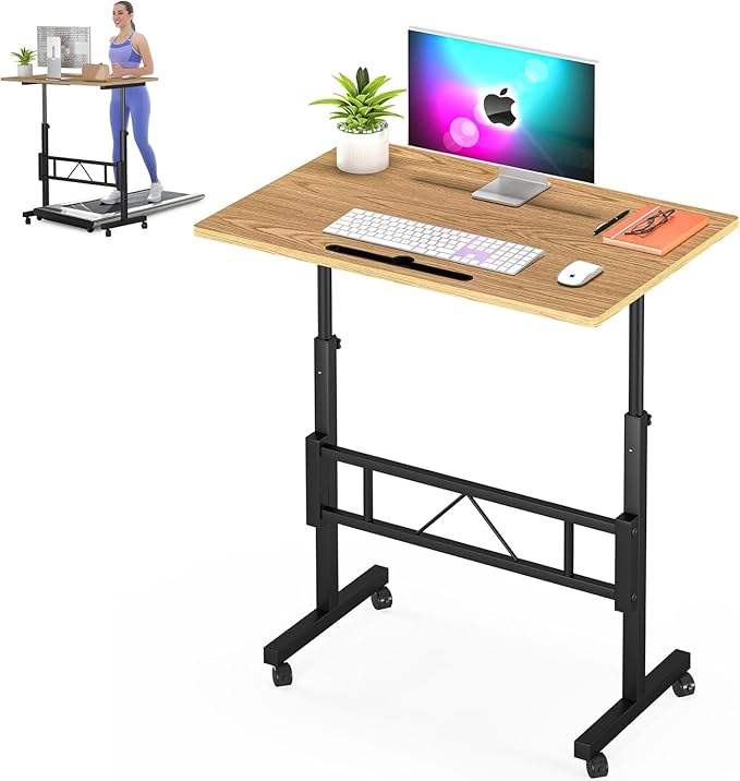 Small Standing Desk Adjustable Height for Sitting and Standing, Portable Laptop Table