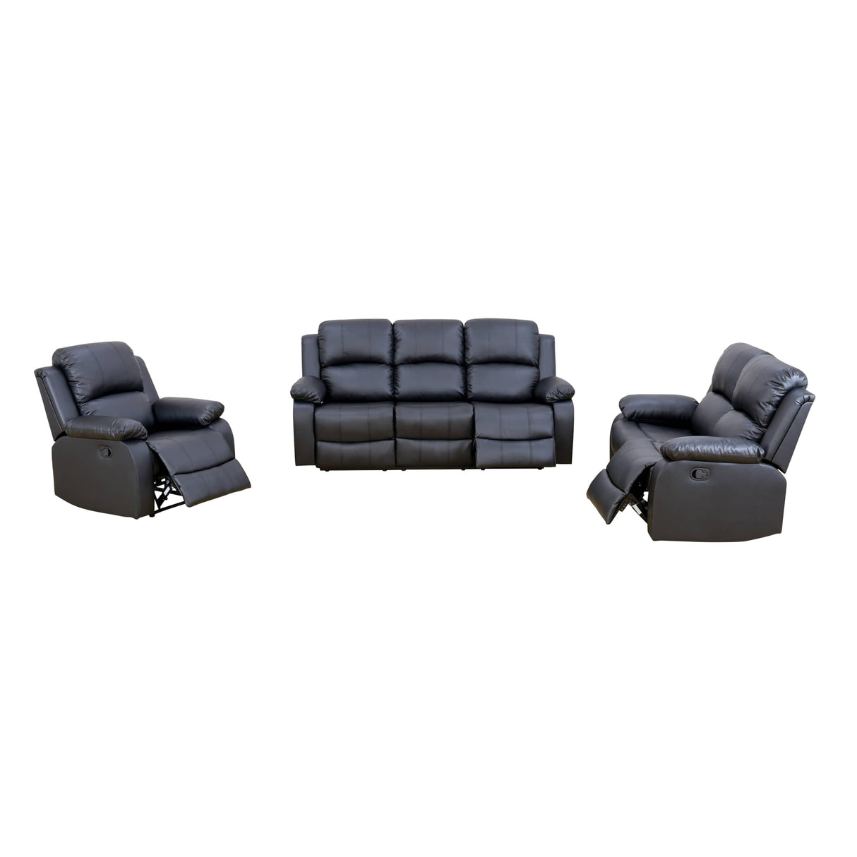 Faux Leather Living Room Sofa Set for Living Room, Game Room, Guest Room,Dormitory,