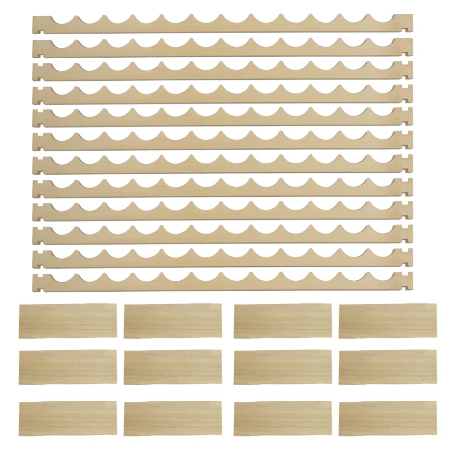 6 Tier Premium Wood Wine Rack Storage Stand 72 Bottles Capacity Stackable Storage